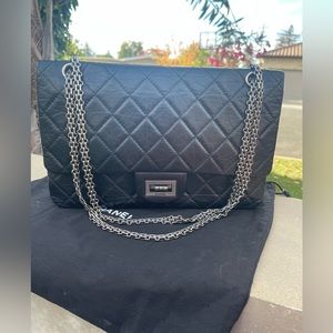 Chanel classic double flap 2.55 bag 227 with silver Hardware
